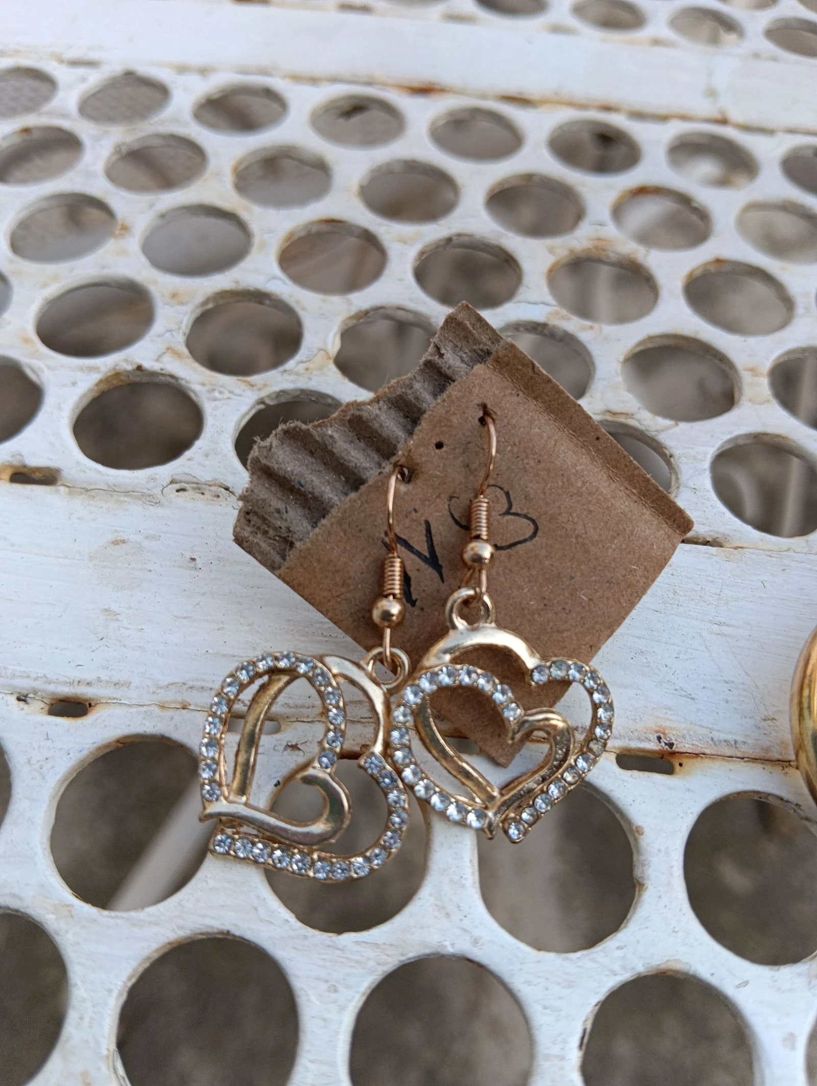 Boucle d oreille coeur neuve 